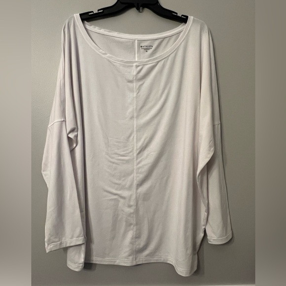 Athleta 3/4 sleeve tee, NWOT, white, XL - Picture 1 of 3
